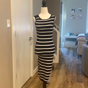 Tight fitting striped dress from Saks